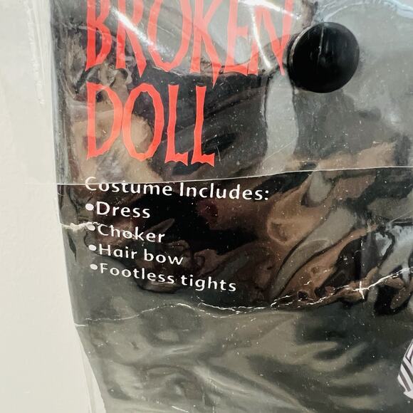 Fun World Halloween Broken Doll Dress Adult Size S/M 2-8 No Choker - Picture 2 of 9